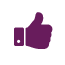 thumbsup purple